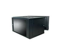Microconnect"ic-wcc06 - 655 Background 19 (6U, 550 mm Wall Cabinet with Double Body), Black