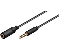 MicroConnect IPOD001B 3.5mm Audio Extension Cable, 1.5m Black Male to Female