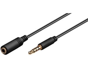 MicroConnect IPOD003B 3.5mm 4-pin 1m M-F Black