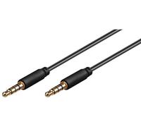 MicroConnect IPOD016 3.5mm Audio Cable - 2m Gold-Plated Male to Male Black