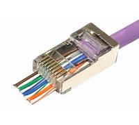 MicroConnect KON506-50EZ RJ45 Plug 50pcs Silver Gold-Plated Cat6 FTP