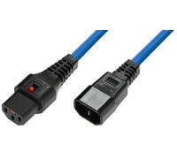 MicroConnect MC-C13C14LOCK-1.5MB Blue 1.5m C13 Lockable to C14 Power Cable