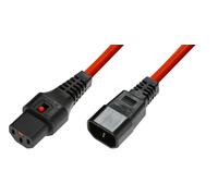 Microconnect MC-C13C14LOCK-1M power cable Red C13 coupler C14 coupler