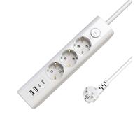 MicroConnect MC-GRU00315WS-USB 3-way USB Schuko Power Strip