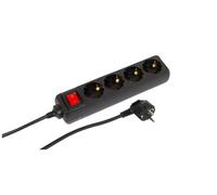 MicroConnect MC-GRU00415BS Power Extension 1.5m 4-Way Schuko Socket Black