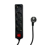MicroConnect MC-GRU0045BS 4-way Schuko Socket on/off