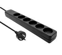 MicroConnect MC-GRU0610DKB Power Strip 6 AC Outlets 10m Cable Black