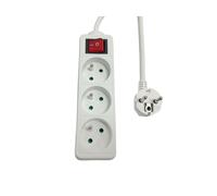 MicroConnect MC-PSOO030150FRW Power Strip 3-Way On/Off Switch 1.5m White