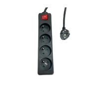 MicroConnect MC-PSOO040500FRB Power Strip 4-Way On/Off Switch 5m Black