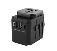Microconnect MC-TRAVELADAPTER3 electrical power plug Black