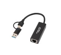 Microconnect MC-USBACNET1G adattatore per inversione del genere dei cavi USB C RJ-45 Nero