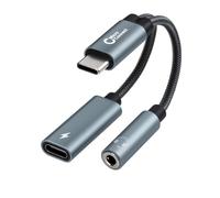 Microconnect MC-USBC-AUDIOCF video cable adapter 0.13 m Silver