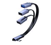 MicroConnect MC-USBCANG-USBA3WAY USB-C Angled splitter cable