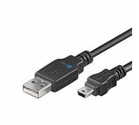 MicroConnect Mini USB Cable 1m, Round, Black - USB Type A to Micro USB