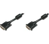 Goobay 93110 DVI-D Full HD Monitor Display Video Computer Cable Dual Link, Gold-Plated, 2m Length