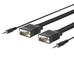 MicroConnect MONGG3BMJ Full HD SVGA HD15 Monitor Cable with Audio - 3m Black