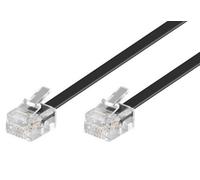MicroConnect MPK186 Telephone Cable 6m Black RJ11 Male to Male