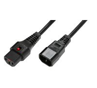 MicroConnect PC1003 Power Cable - 1.5m Black C13 to C14 10A 250V H05VV-F