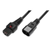 Cablenet 3m IEC C14 - IEC C13 IEC Lock Black PVC 1.0mm Power Leads