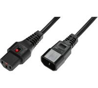 Cablenet 3m IEC C14 - IEC C13 IEC Lock Black PVC 1.0mm Power Leads