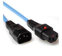 MicroConnect PC963 Electric Cable Blue 3 m Coupler C13 Coupler C14 - Electric Cables (3 m, Female Connector/Female Connector, Coupler C13, Coupler C14, Blue)