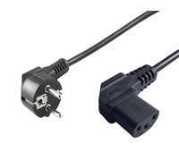 MicroConnect PE010510 Power Cable 1m Black Angled CEE7/7 to C13 Coupler