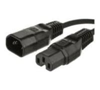 MicroConnect Power Cable PE011410 – C14 to C15 Coupler, 1 m, 10 A, Black