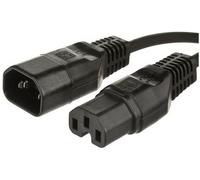 MicroConnect Power Cable PE011410 – C14 to C15 Coupler, 1 m, 10 A, Black