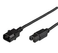 MicroConnect PE011415 Power Cable - 1.5m Black C14 to C15 Coupler 10A 250V