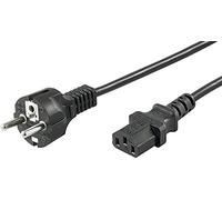 MicroConnect PE020410 Black Electrical Cable 1 m CEE7/7 Coupler C13 - Electric Cables (1 m, Male Connector/Female Connector, CEE7/7, Coupler C13, Black)