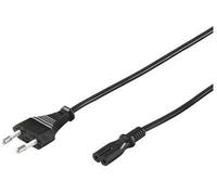 MicroConnect PE030705 Electrical Cable 0.5 m CEE7/16 Coupler C7 - Electrical Cables (0.5 m, Male Connector/Female Connector, CEE7/16, C7 Coupler, Black)