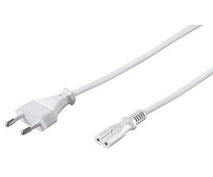MicroConnect PE030730W Power Cable - White 3m C7 Coupler 250V 2.5A