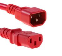 Microconnect PE040630RED power cable Red 3 m C14 coupler C13 coupler