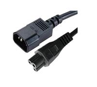 Microconnect PE080610 - CABLE (Male/Female, C14 Coupler, 1 m, Black)