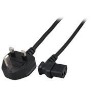 MicroConnect Power Cord BS-1363/C13, C13 Coupler 2; 2 m; BS 1363 Black Electrical Cables (2 m, 2 m, MALE/MALE, BS 1363, C13 Coupler, Black)