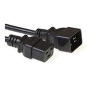 MicroConnect PE141520 2 m C19 Coupler COUPLER BLACK C20 Power Cable - Power Cable (Male/Female; C19 coupler; C20 coupler, Straight, Black, 2 M)