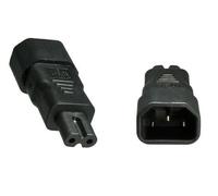 MicroConnect PE147AD C14 to C7 Power Adapter - Black Gender Changer