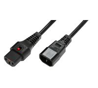 Microconnect Power Cord C13 IEC Lock to C14 - 1.5m Black