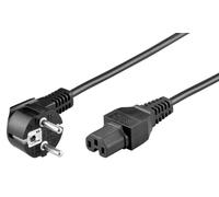 MicroConnect Power Cord CEE 7/7 (Schuko) Angled - C15 2m, Black