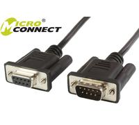 MicroConnect SCSEHN3B Serial Cable 3m Black DB9 M to DB9 F