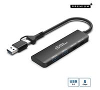 MicroConnect UC0066-5G-USB-C-4IN1 USB 3.0 Hub 4-Port USB-C & A