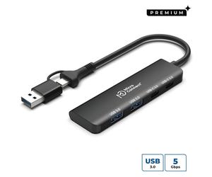 MicroConnect UC0066-5G-USB-C-4IN1 USB 3.0 Hub 4-Port USB-C & A