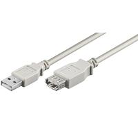 Microconnect USB 2.0 Extension Cable A Male to A Female 0.1m - Grey
