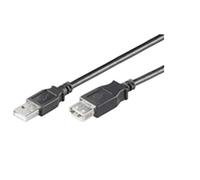 MicroConnect USB2.0; M/F, 1 m 1 M USB A/USB A Male to Female Black USB Cable - USB (Cables 1 m; USB A; USB A; male/female M/F, 1 m, Black)