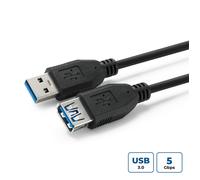 MicroConnect USB3.0AAF2B USB3.0 A-A 2m M-F. Black
