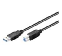 MicroConnect USB3.0AB1B 1 m USB A/USB B Male USB A, USB B Male USB Cable - USB Cable (1 m, Black (Gen 1), Male/Male, 3.0, Black)