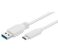 Microconnect USB3.1CA1W 1m USB A USB C Male Male White USB cable