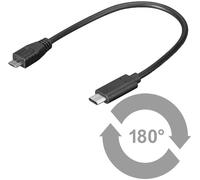Microconnect Micro USB B/USB C, 0.2 m 0.2m Micro-USB B USB C Male Male Black USB cable