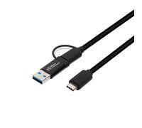 MicroConnect USB3.1CCA1 USB Cable USB 3.2 Gen 1 1m USB-C Black