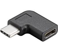 MicroConnect USB3.1CCMF USB-C Angled Adapter - 10Gbps 4K60Hz 100W Black